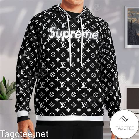 supreme lv hoodie black|supreme louis vuitton tracksuit.